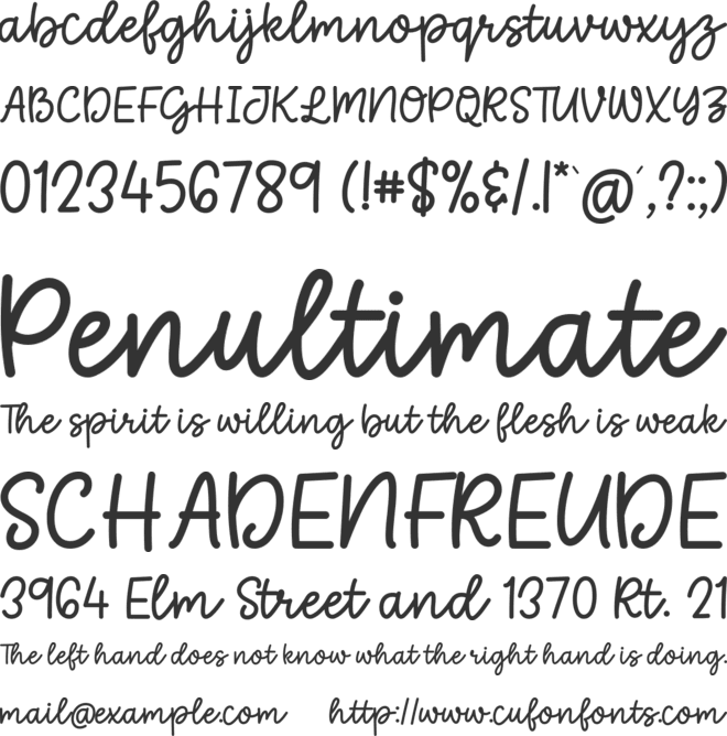 Love Cookies font preview