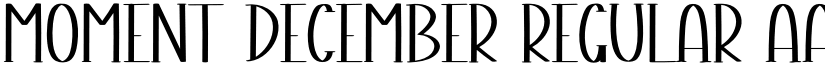Moment December Regular font