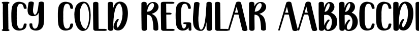 Icy Cold Regular font