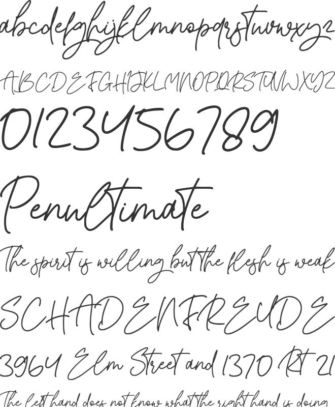 Lova Romantic font preview