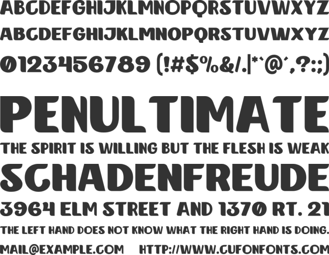 Rayhound font preview