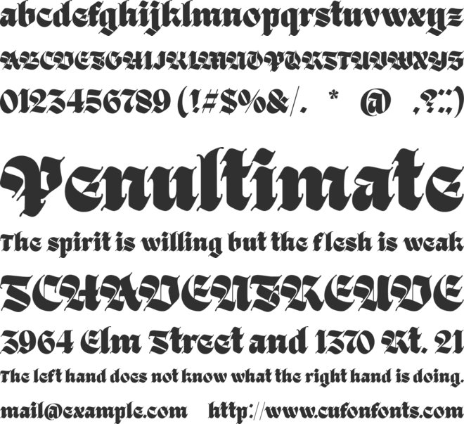 Black Great font preview