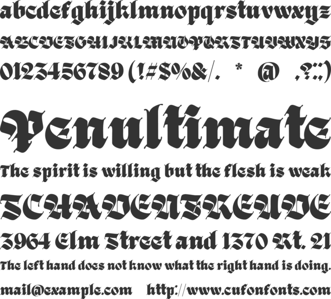 Black Great font preview