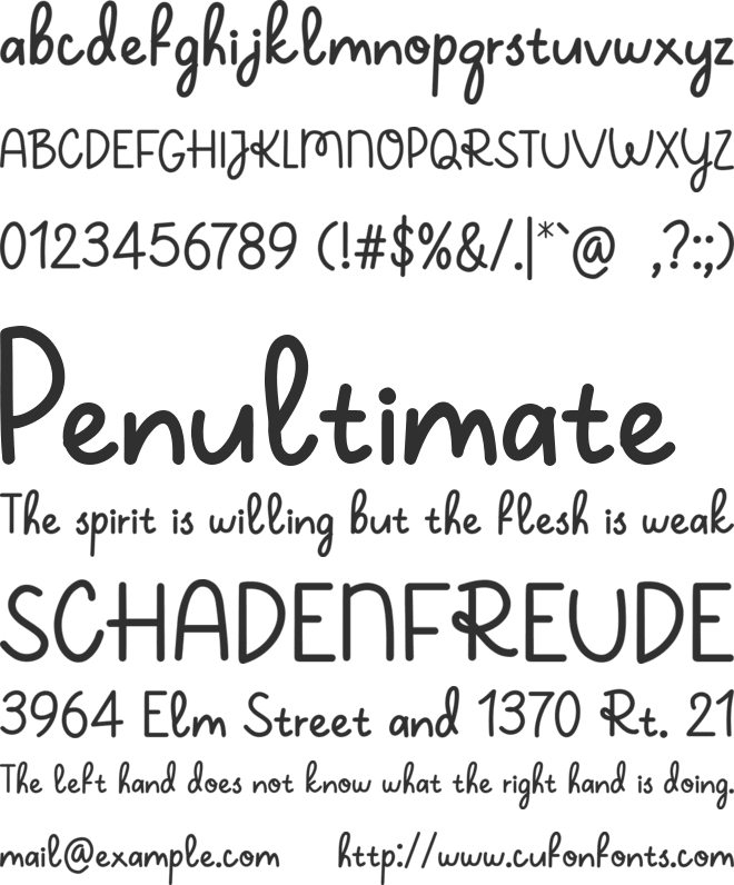 Kitty Cutes font preview