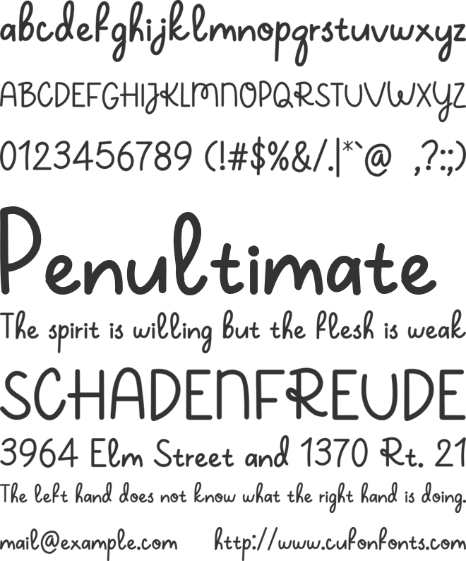 Kitty Cutes font preview