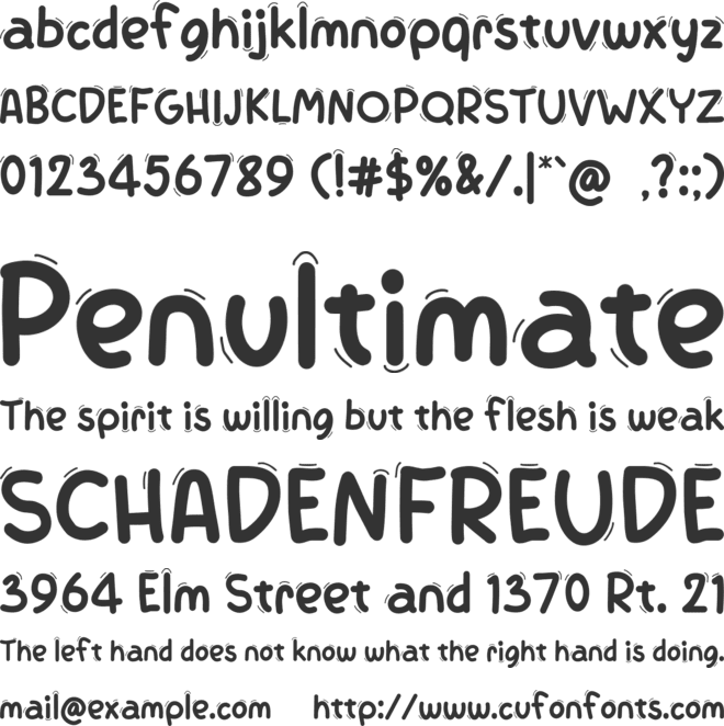 Bouncyl font preview