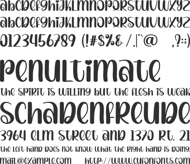 Mother Father font preview