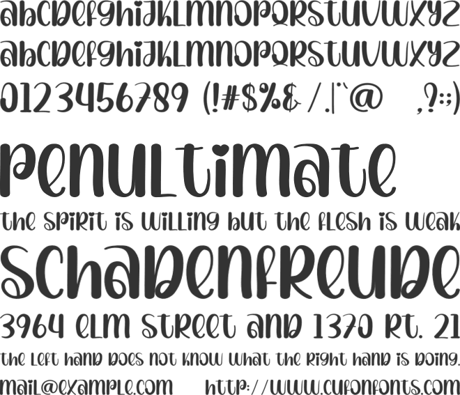 Mother Father font preview