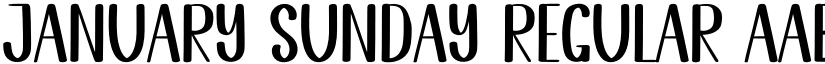 January Sunday Regular font