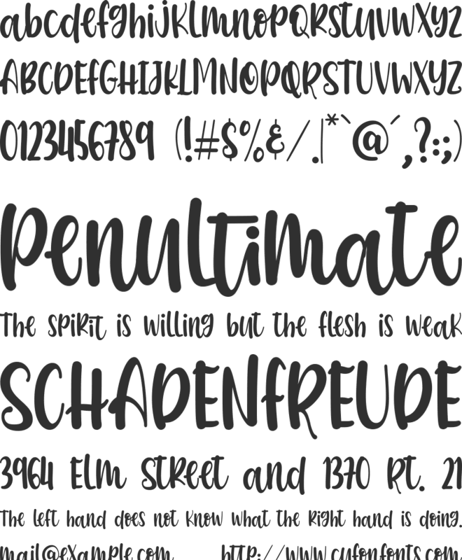 Autumn Lover font preview