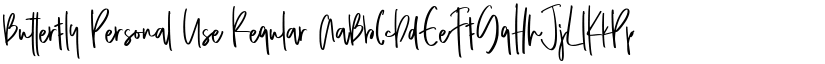 Butterfly Personal Use Regular font