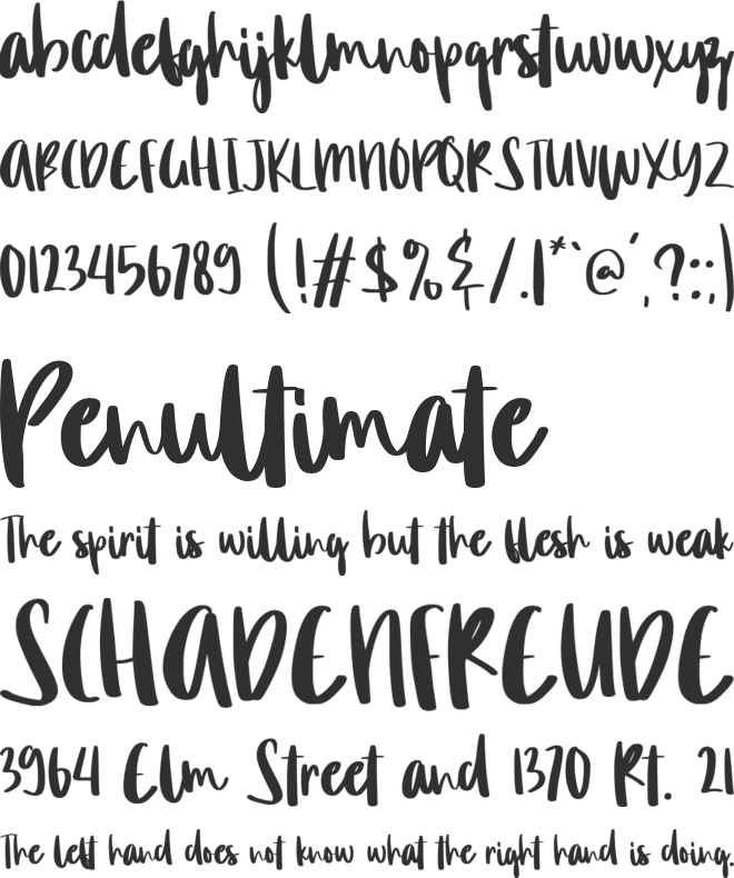 Birthday Personal Use font preview