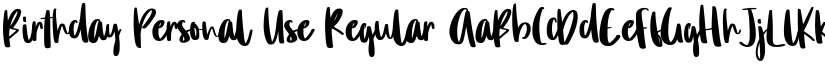 Birthday Personal Use Regular font