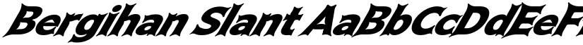 Bergihan Slant font