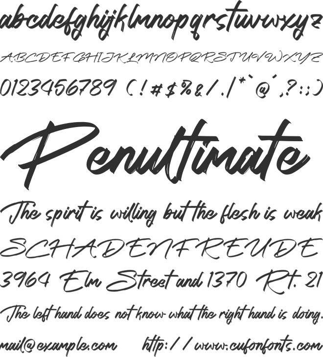 Sockyhat font preview