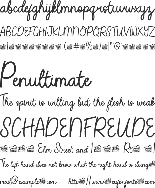 Husterican Trial font preview