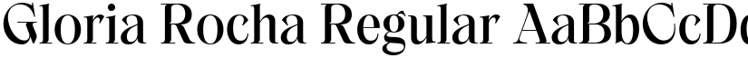 Gloria Rocha Regular font