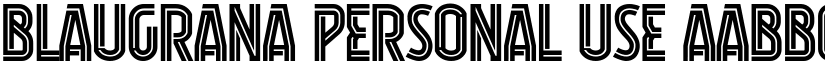 Blaugrana Personal Use font