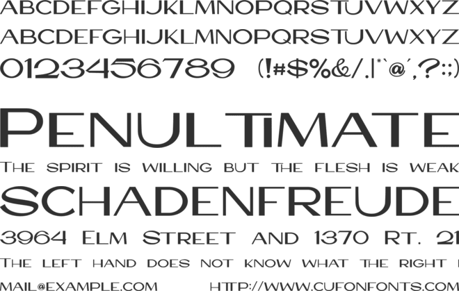 HASBOOK font preview