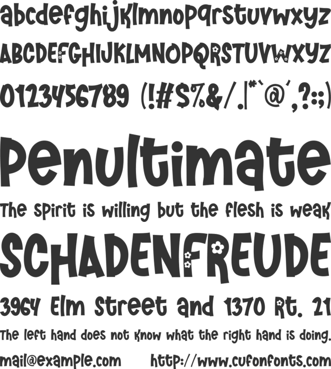 Garden Flower font preview