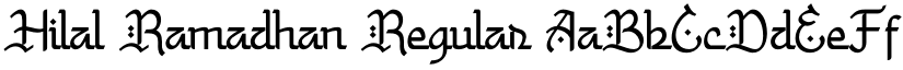 Hilal Ramadhan Regular font