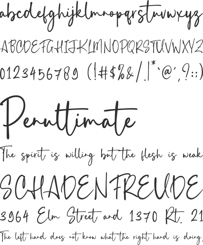 Karistand font preview