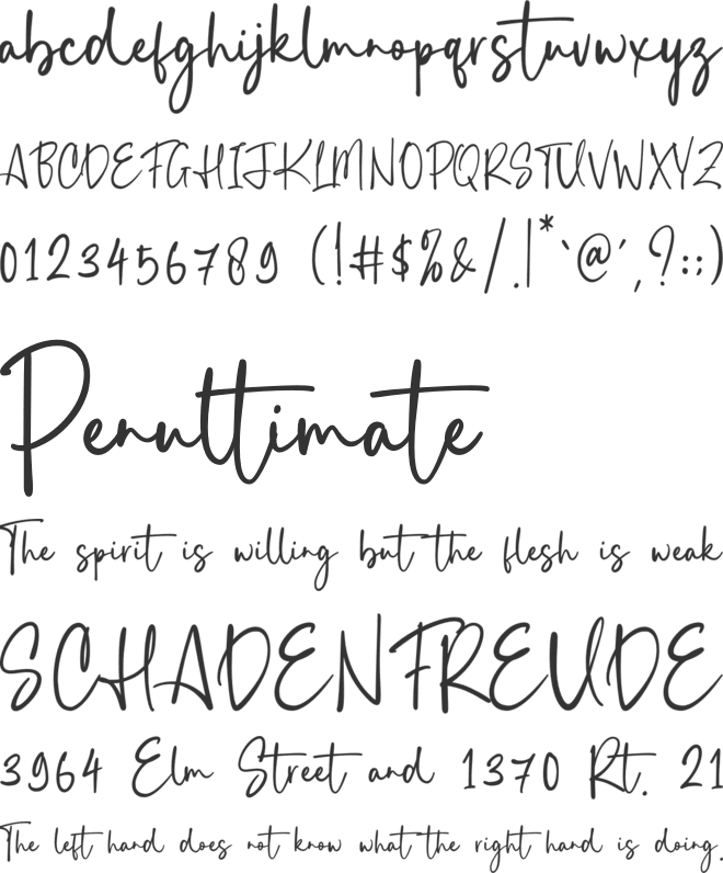Karistand font preview