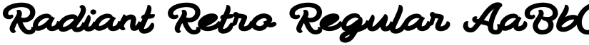 Radiant Retro Regular font