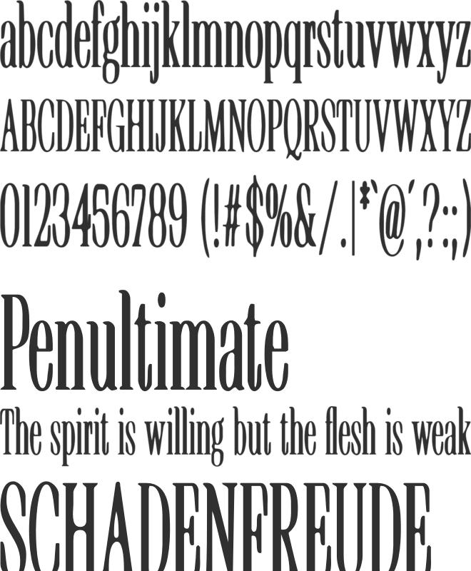 Rogardent font preview