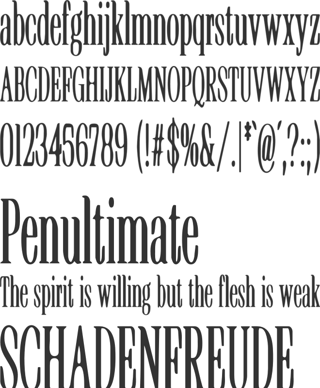 Rogardent font preview