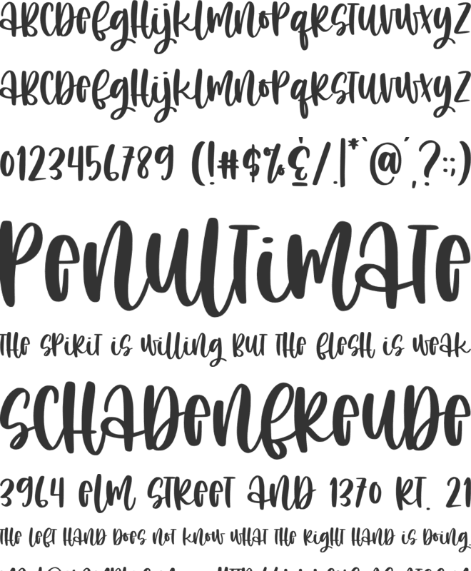 Fabulous Night font preview