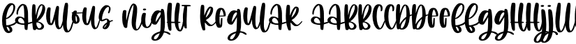 Fabulous Night Regular font