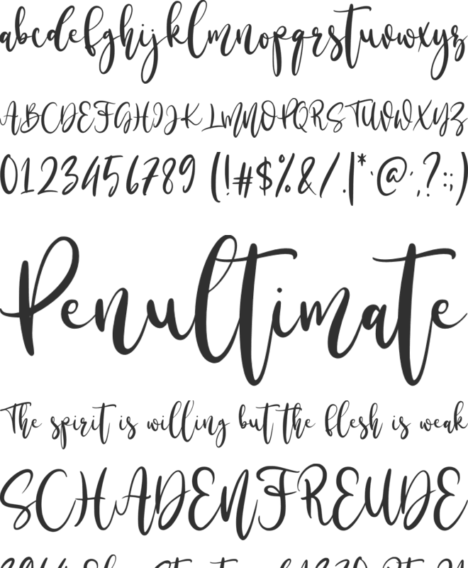 Mothersmile font preview