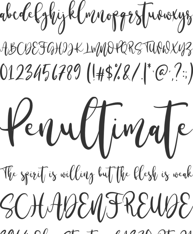 Mothersmile font preview