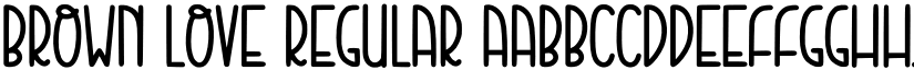 Brown Love Regular font