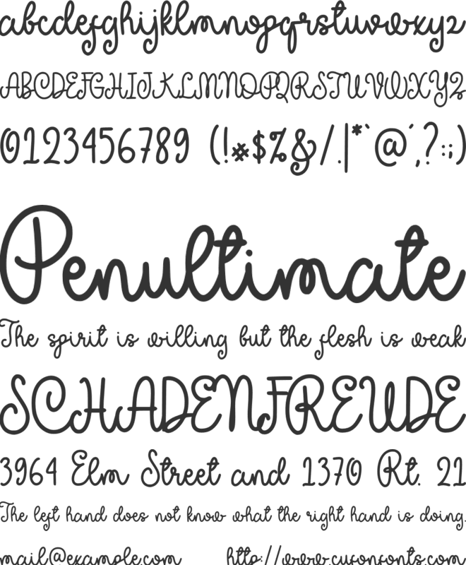 Safe Love font preview