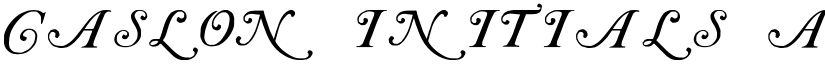 Caslon Initials font