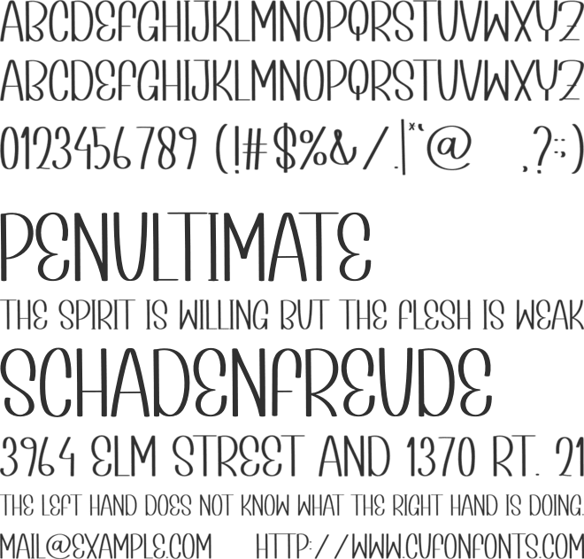 History Night font preview