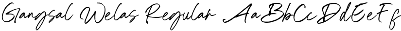 Gangsal Welas Regular font