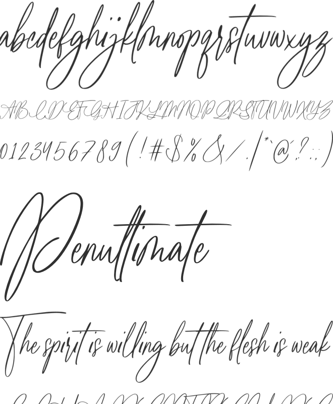 Claire Amoreth font preview
