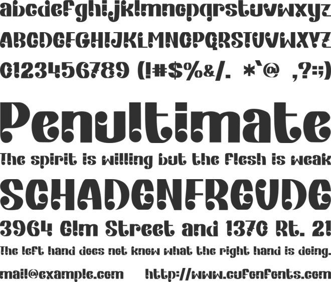Ronder - Personal Use font preview
