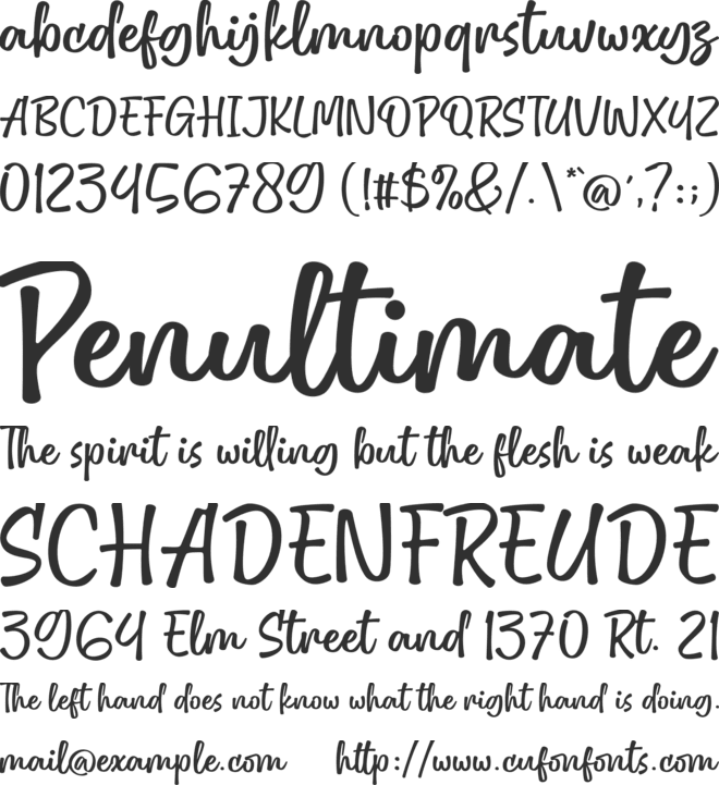 Whistle Melody font preview