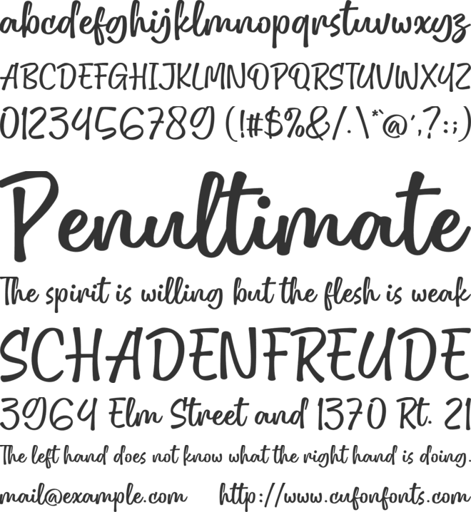 Whistle Melody font preview