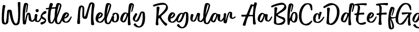 Whistle Melody Regular font