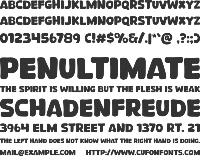 Boohong font preview