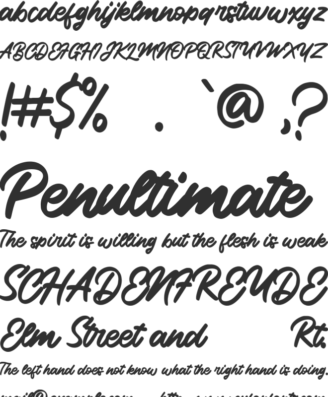 Southland Righway font preview