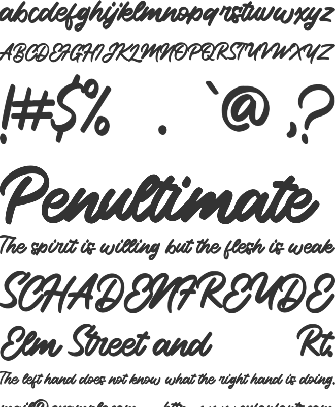 Southland Righway font preview