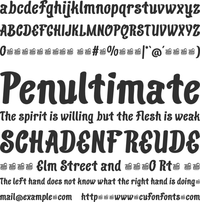 IZONERY Trial font preview