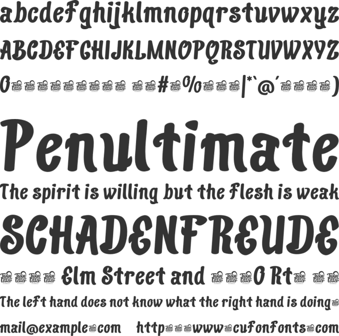 IZONERY Trial font preview