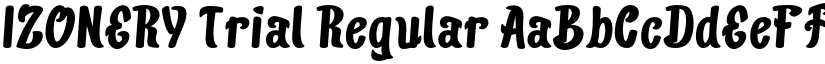 IZONERY Trial Regular font
